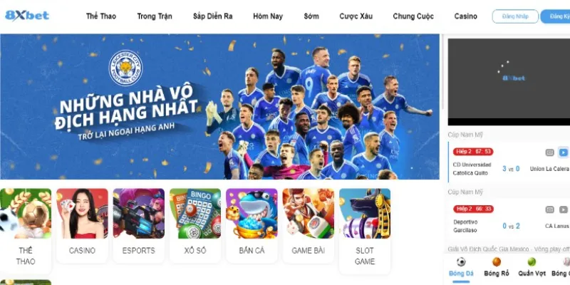  sản phẩm cá cược đa dạng tại 8xbet